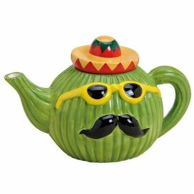 Mexicaans thema cactus theepot 17 cm
