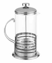 French press koffie thee maker cafetiere glas rvs 1liter
