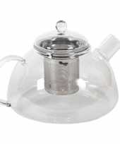 Glazen theepot 1 liter met filter infuser